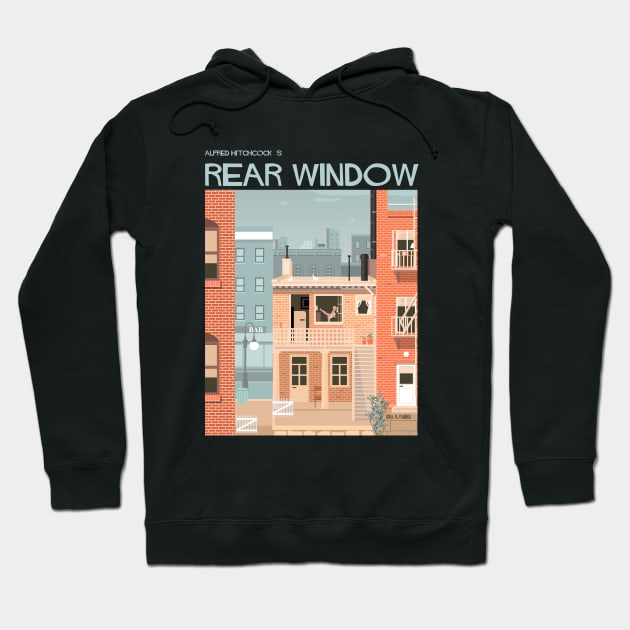 Alfred Hitchcock's Rear Window Illustration Hoodie by burrotees